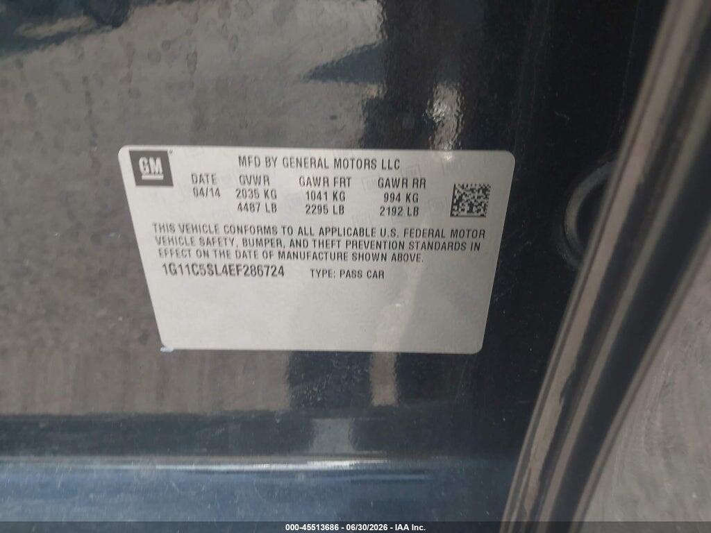 1G11C5SL4EF286724 2014 CHEVROLET MALIBU photo no. 9