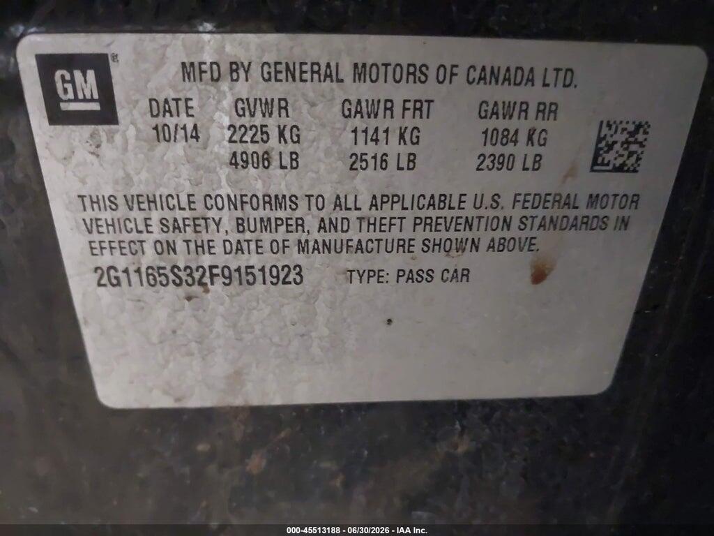 2G1165S32F9151923 2015 CHEVROLET IMPALA photo no. 9