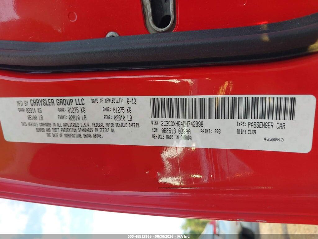 2C3CDXHG4DH742998 2013 DODGE CHARGER photo no. 9