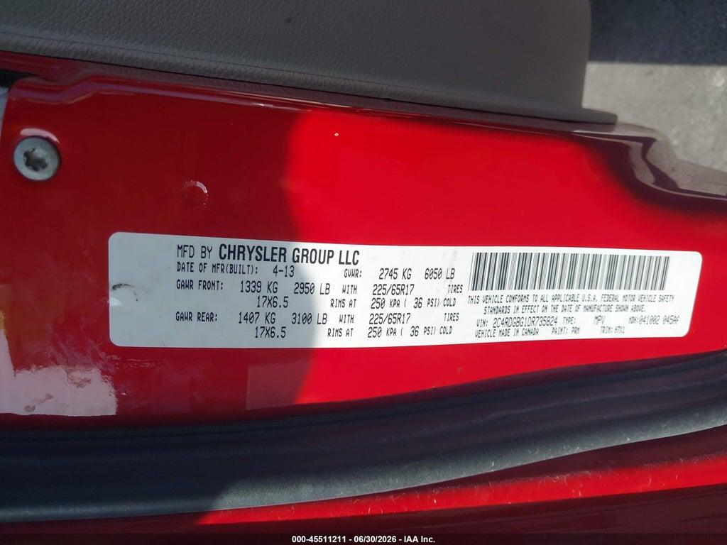 2C4RDGBG1DR735824 2013 DODGE GRAND CARAVAN photo no. 9