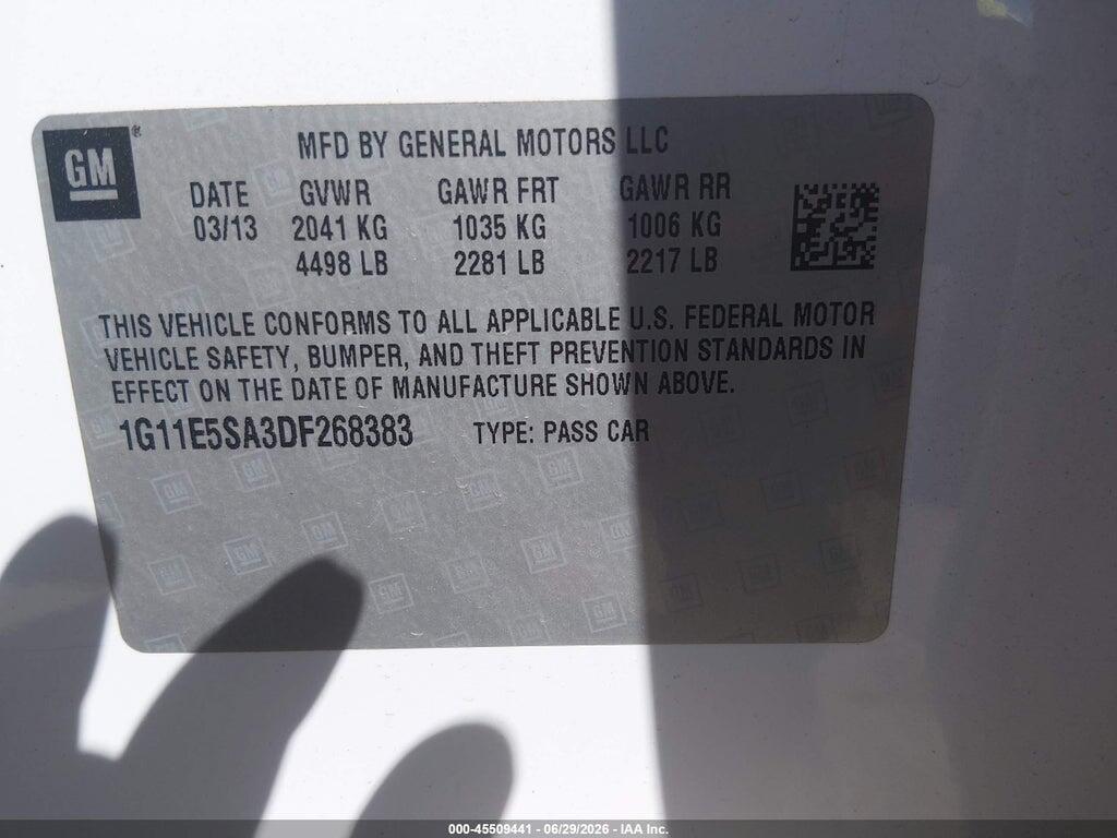 1G11E5SA3DF268383 2013 CHEVROLET MALIBU photo no. 9
