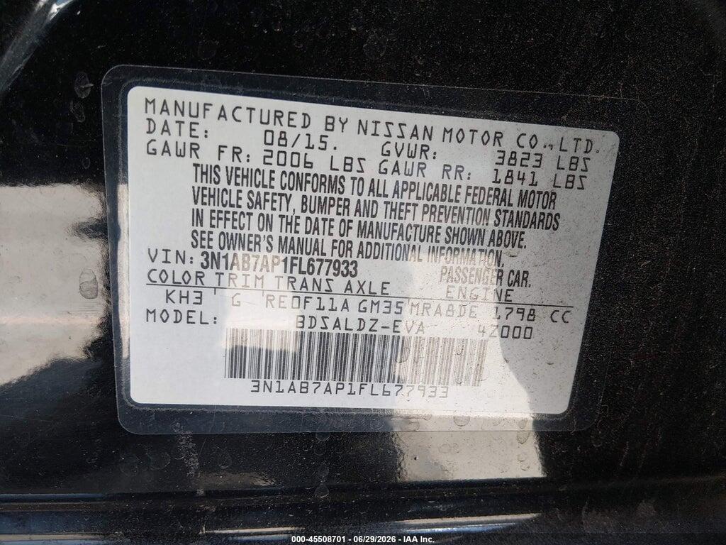 3N1AB7AP1FL677933 2015 NISSAN SENTRA photo no. 9