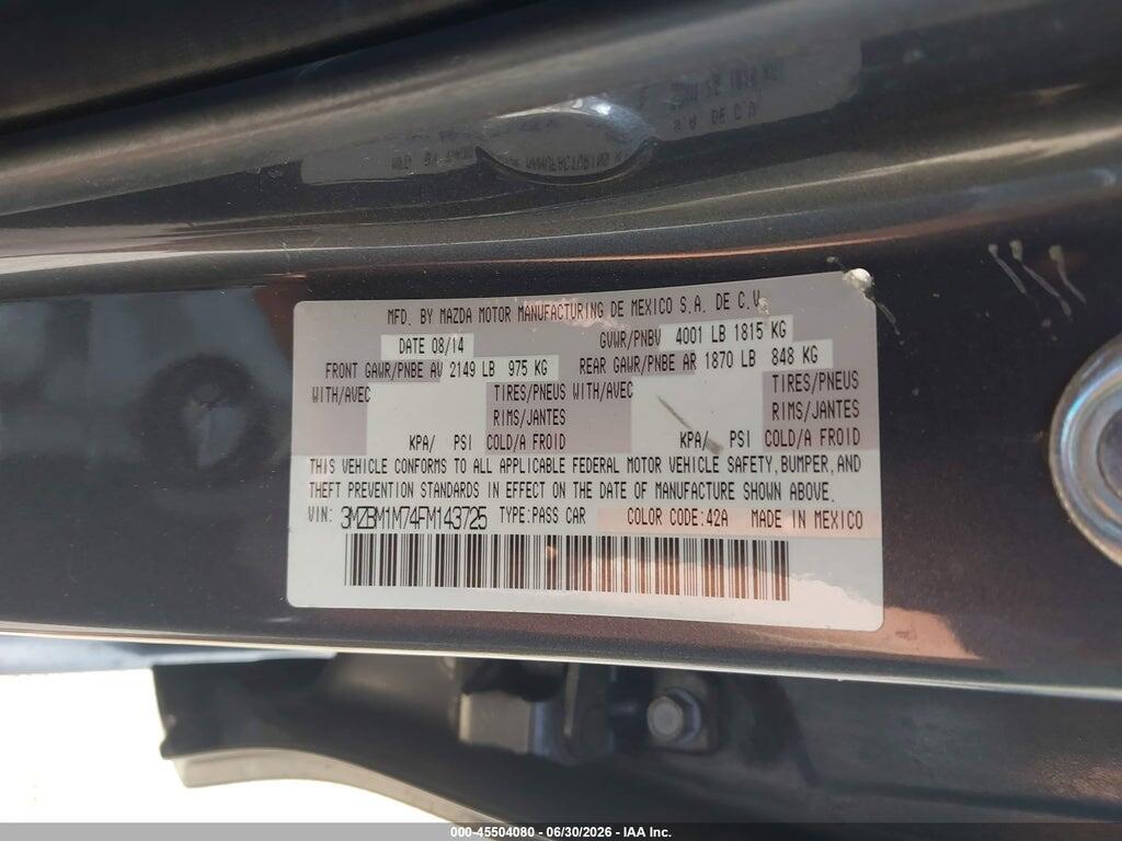 3MZBM1M74FM143725 2015 MAZDA MAZDA3 photo no. 9