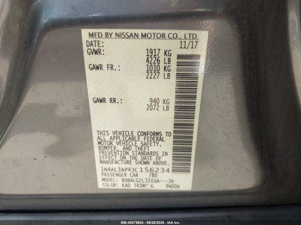1N4AL3AP4JC156234 2018 NISSAN ALTIMA photo no. 9