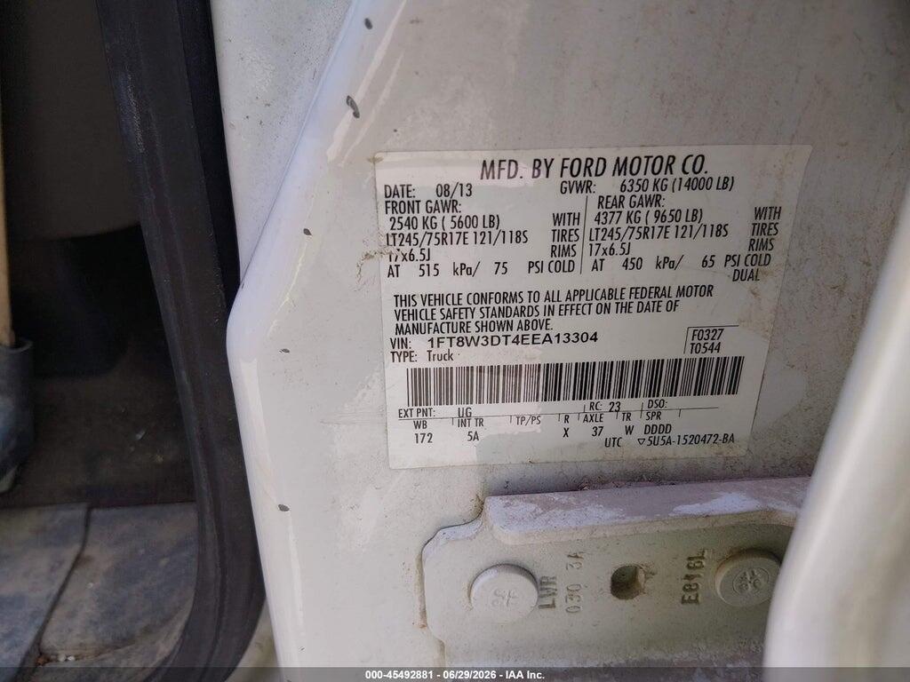 1FT8W3DT4EEA13304 2014 FORD F-350 photo no. 9