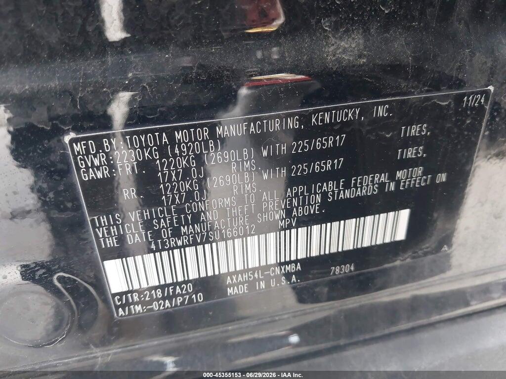 4T3RWRFV7SU166012 2025 TOYOTA RAV4 HYBRID photo no. 9