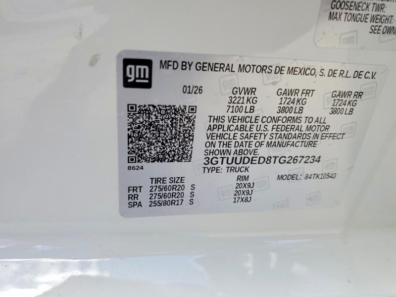 3GTUUDED8TG267234 2026 GMC SIERRA photo no. 12
