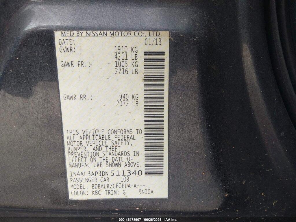 1N4AL3AP3DN511340 2013 NISSAN ALTIMA photo no. 9