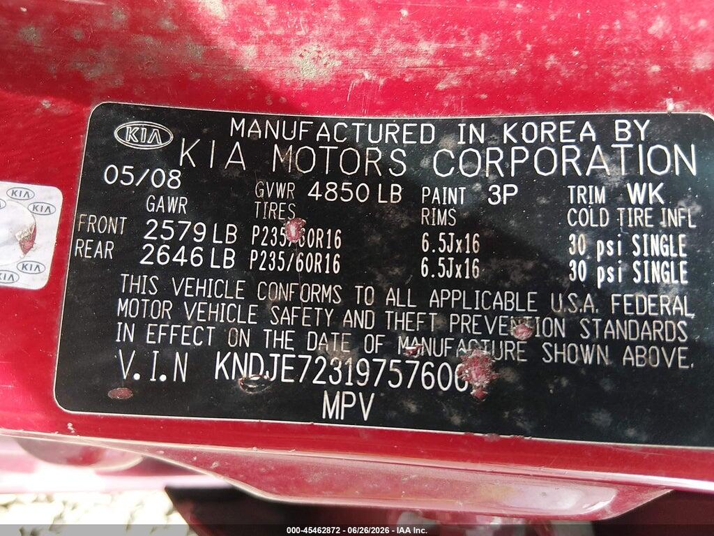KNDJE723197576061 2009 KIA SPORTAGE photo no. 9