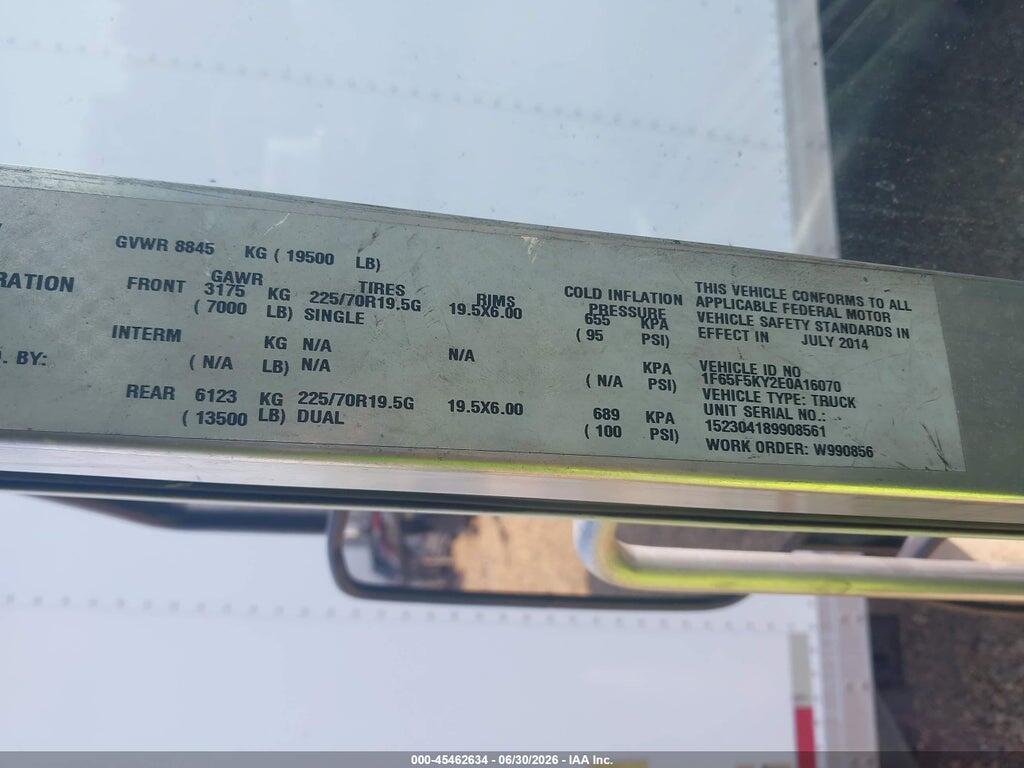 1F65F5KY2E0A16070 2014 FORD F-59 COMMERCIAL STRIPPED photo no. 8