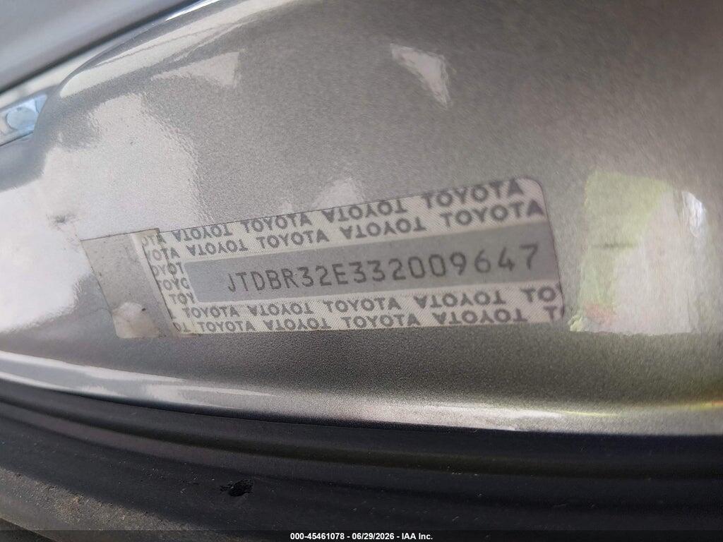 JTDBR32E332009647 2003 TOYOTA COROLLA photo no. 9