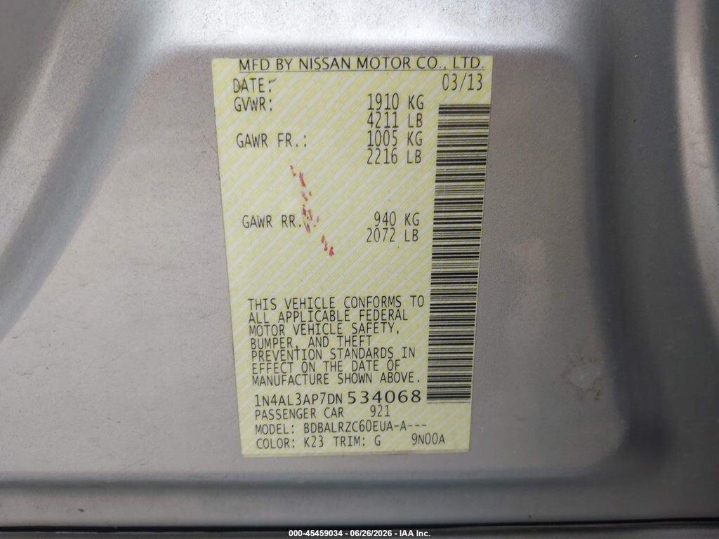 1N4AL3AP7DN534068 2013 NISSAN ALTIMA photo no. 9