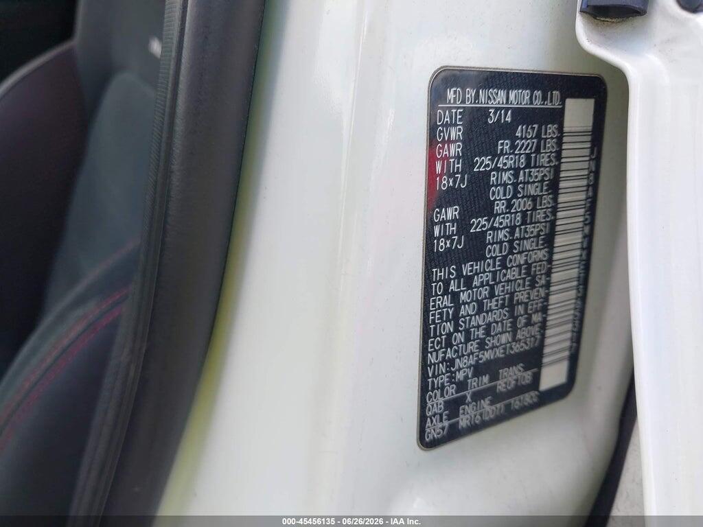 JN8AF5MVXET365317 2014 NISSAN JUKE photo no. 9