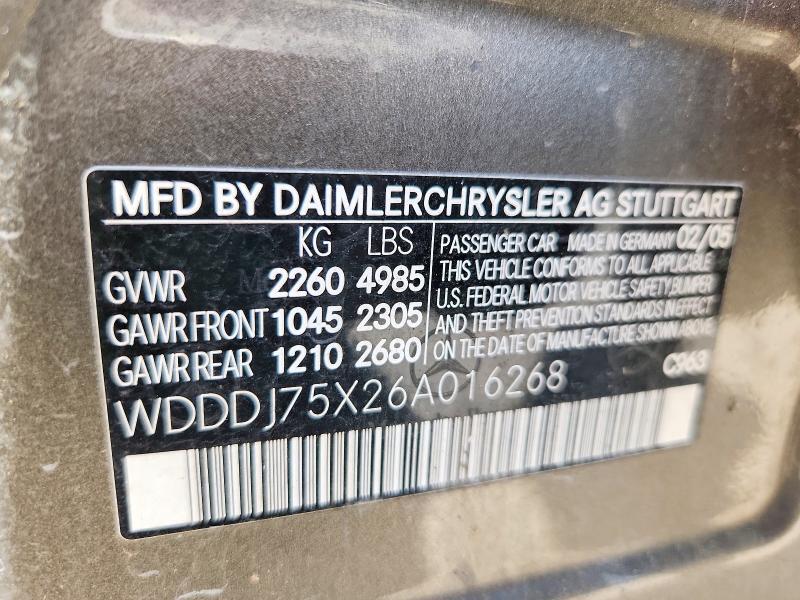 2006 MERCEDES-BENZ CLS 500C — Фото 12 из 12
