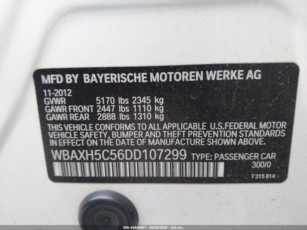 WBAXH5C56DD107299 2013 BMW 528I photo no. 9