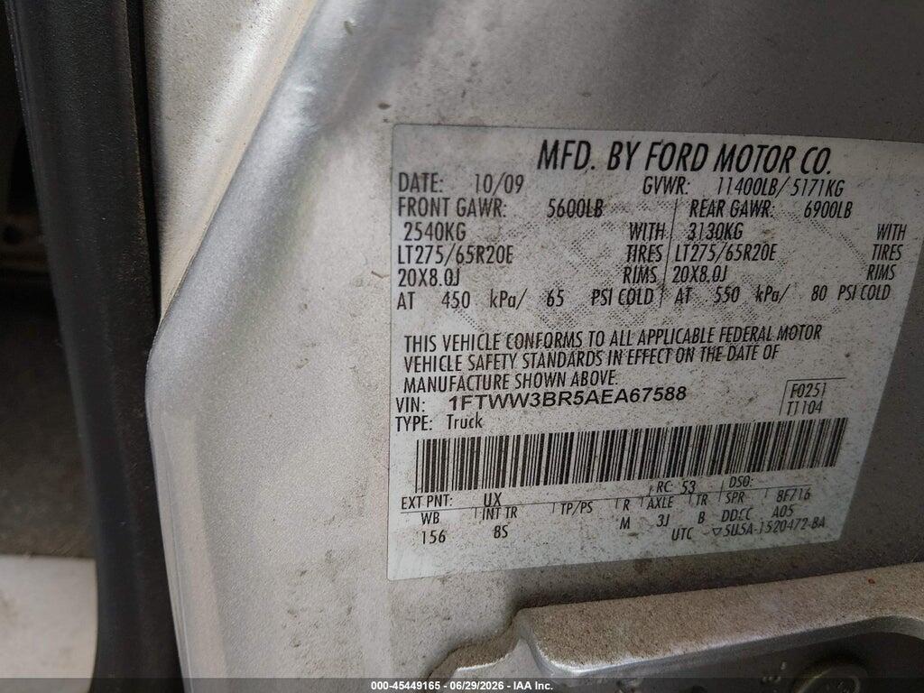 1FTWW3BR5AEA67588 2010 FORD SUPER DUTY F-350 SRW photo no. 8