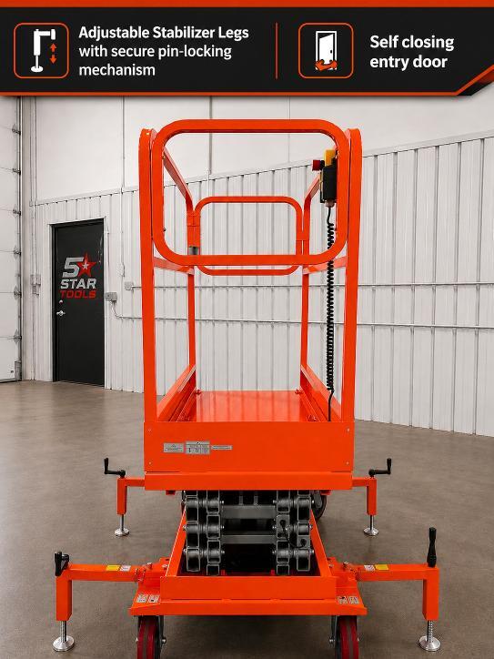 2026 22 FT ELECTRIC SCISSOR LIFT MAN LIFT AERIAL WORK PLATFORM — Фото 6 из 10
