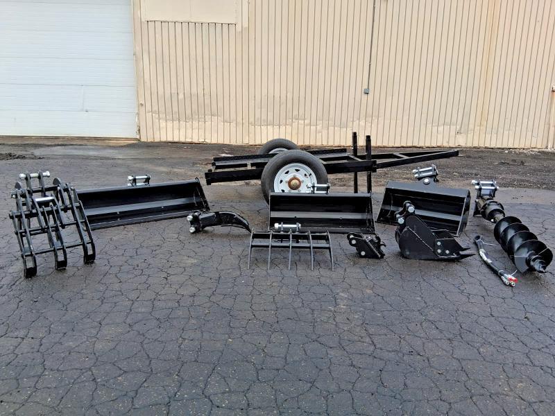 2026 MINI EXCAVATOR ATTACHMENTS: TRAILER GRABBER LARGE BUCKET RIPPER MEDIUM BUCKET RAKE QUICK ATTACH HYDRAULIC BUCKET SMALL BUCKET HOSES AUGER — Фото 8 из 10