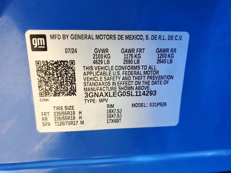 2025 CHEVROLET EQUINOX RS — Фото 13 из 13