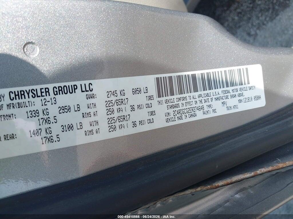 2C4RDGCG2ER274648 2014 DODGE GRAND CARAVAN photo no. 9