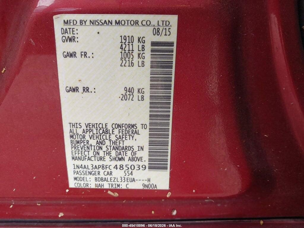 1N4AL3AP8FC485039 2015 NISSAN ALTIMA photo no. 9