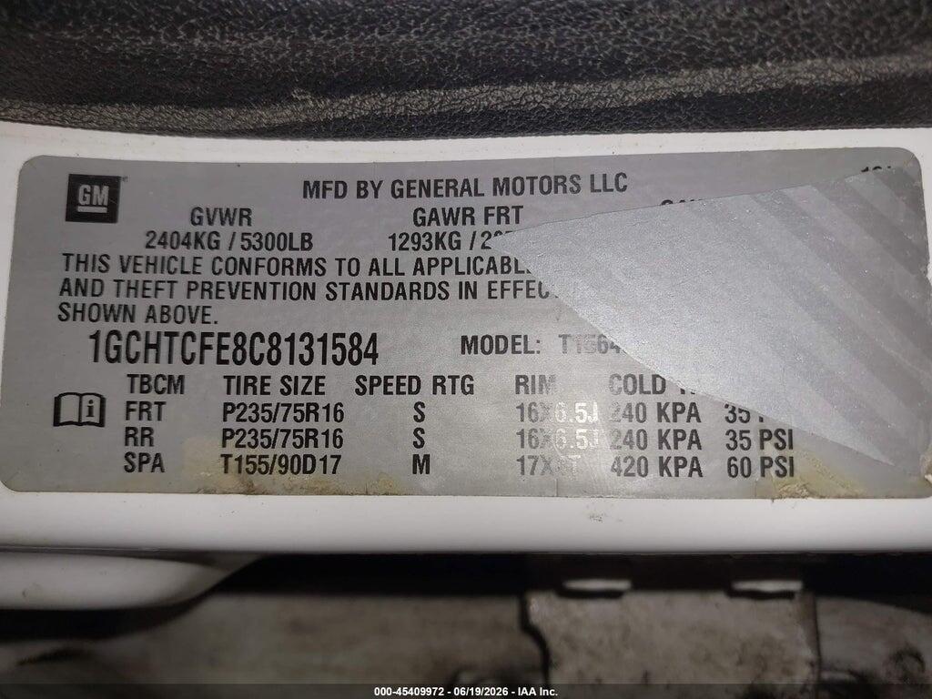1GCHTCFE8C8131584 2012 CHEVROLET COLORADO photo no. 9
