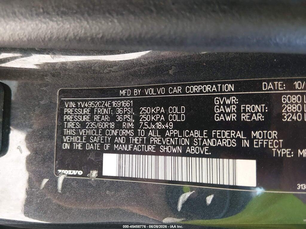 YV4952CZ4E1691661 2014 VOLVO XC90 photo no. 9