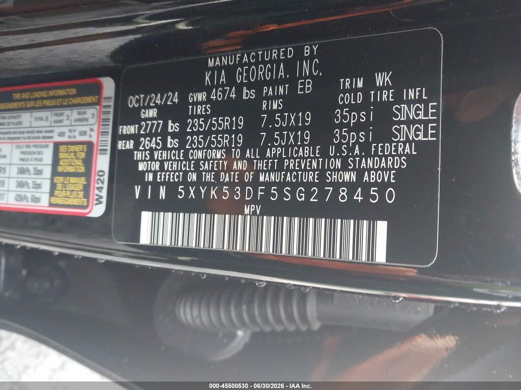 5XYK53DF5SG278450 2025 KIA SPORTAGE photo no. 9