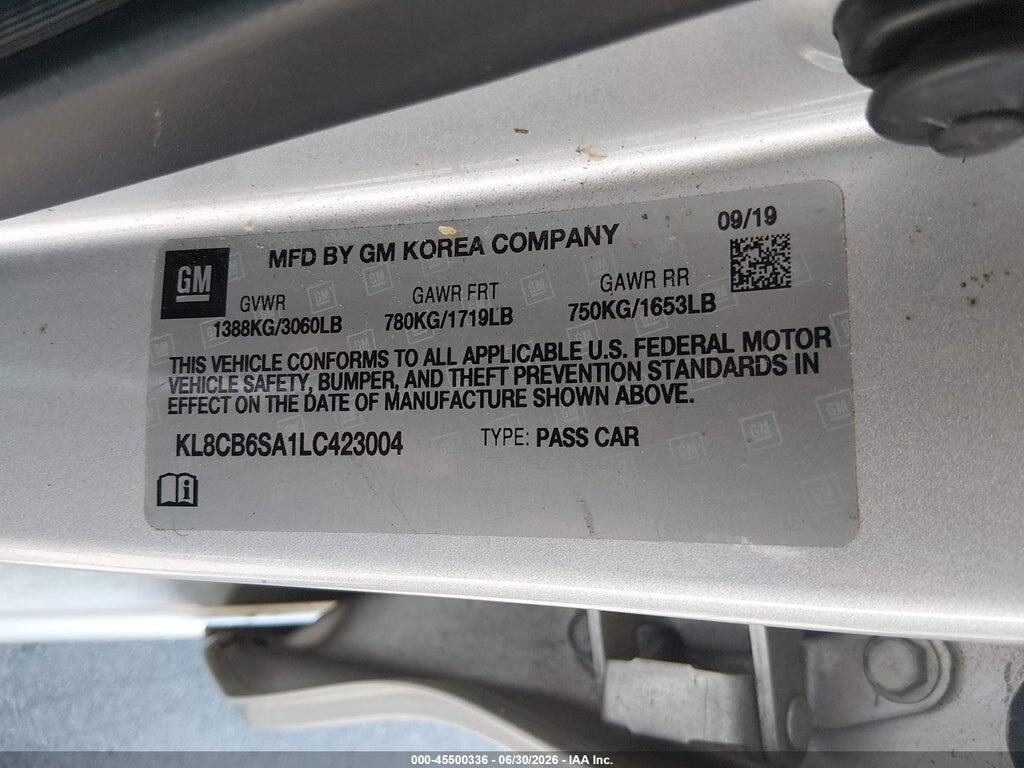 KL8CB6SA1LC423004 2020 CHEVROLET SPARK photo no. 9