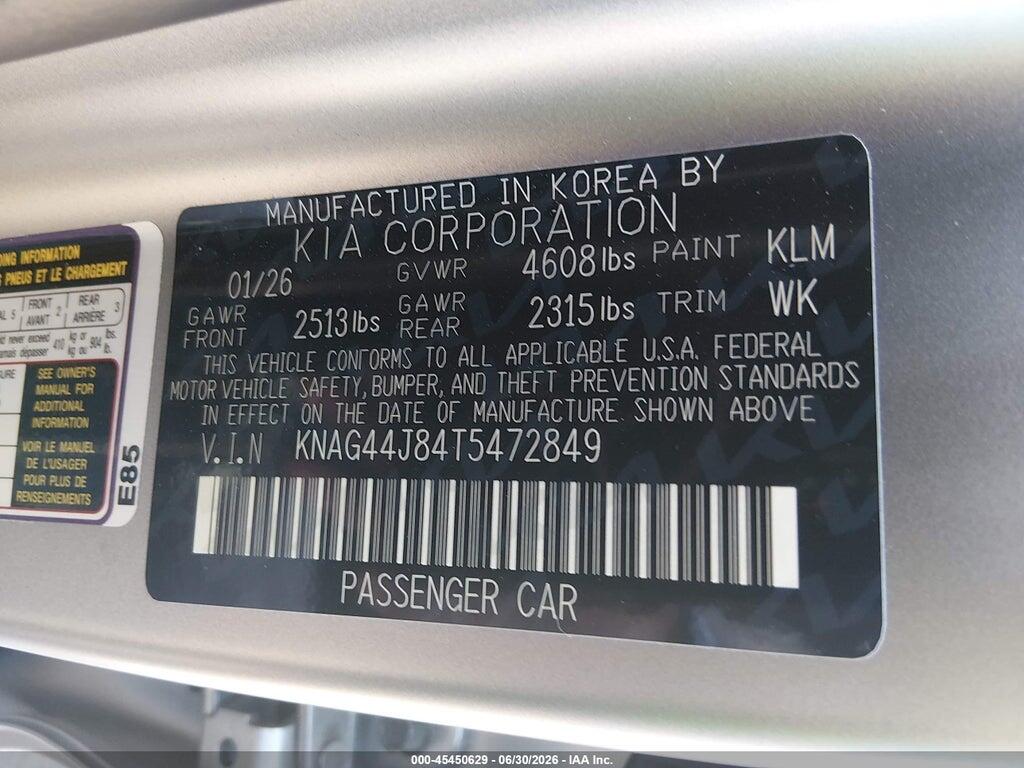 KNAG44J84T5472849 2026 KIA K5 photo no. 9