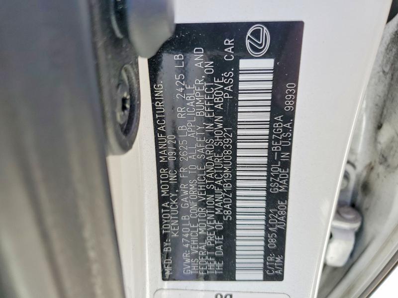 2021 LEXUS ES 350 BASE — Фото 12 из 12