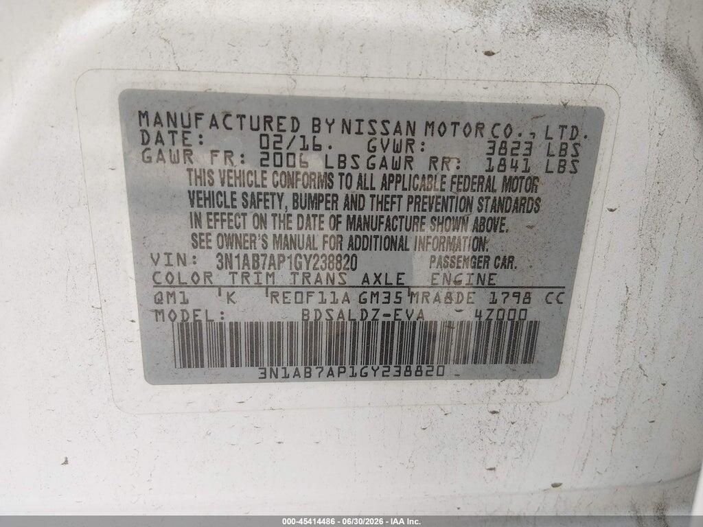 3N1AB7AP1GY238820 2016 NISSAN SENTRA photo no. 9