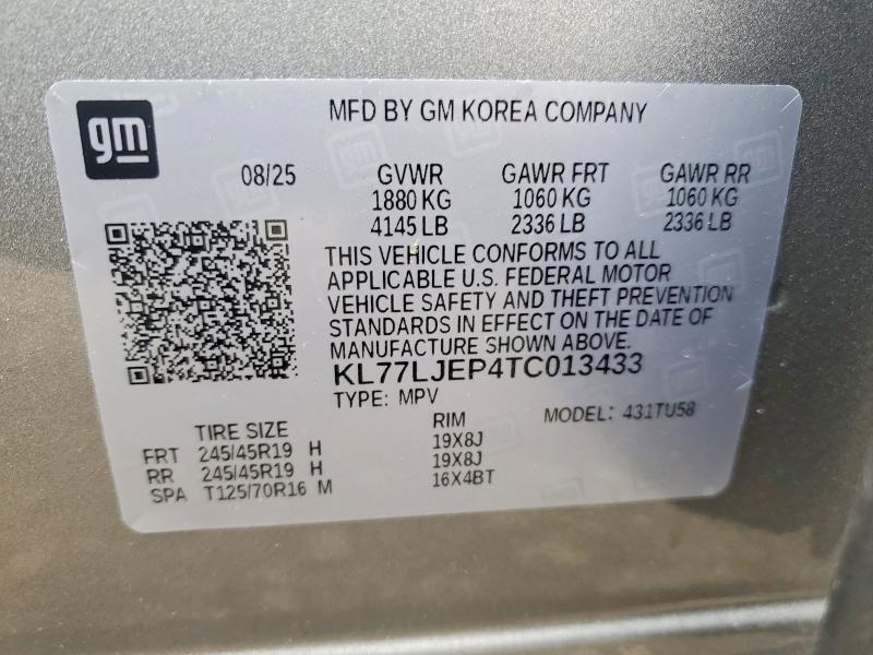 KL77LJEP4TC013433 2026 CHEVROLET TRAX photo no. 12