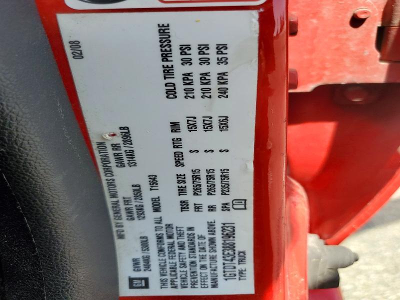 1GTDT43E388196231 2008 GMC CANYON photo no. 12