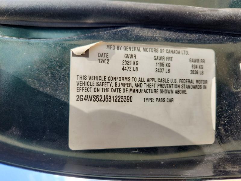 2G4WS52J631225390 2003 BUICK CENTURY photo no. 12