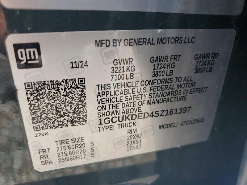 1GCUKDED4SZ161397 2025 CHEVROLET SILVERADO photo no. 12
