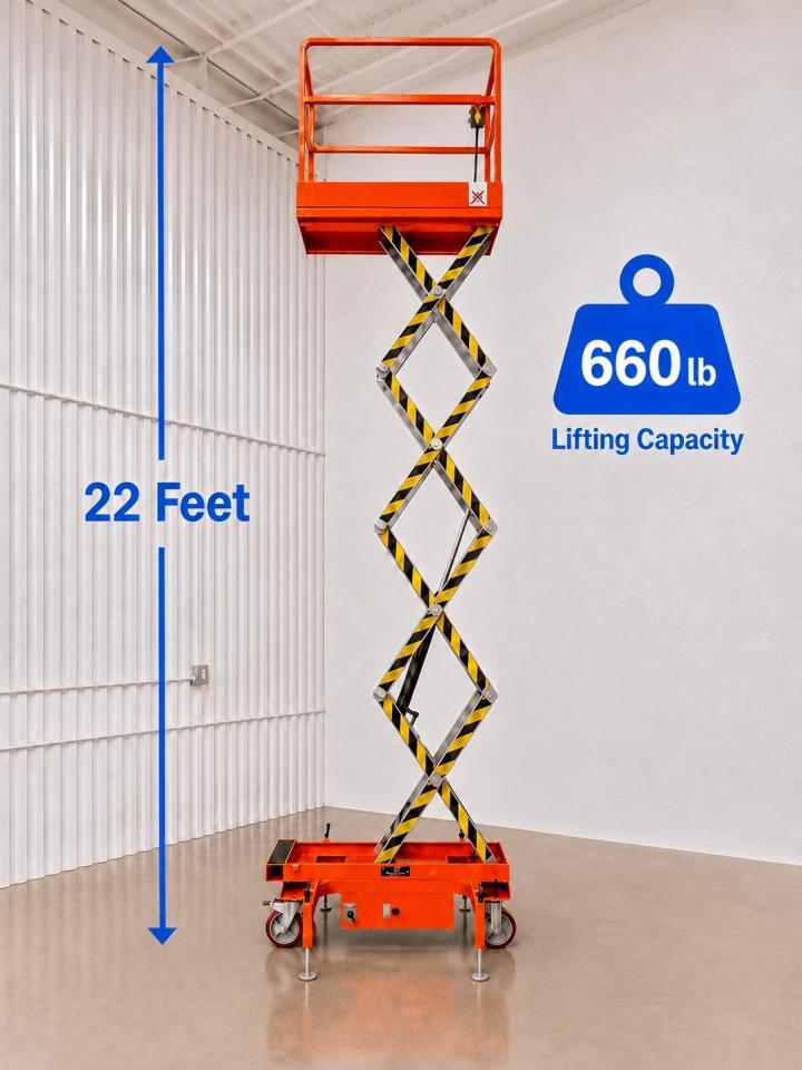 2026 22 FT ELECTRIC SCISSOR LIFT MAN LIFT AERIAL WORK PLATFORM — Фото 4 из 10