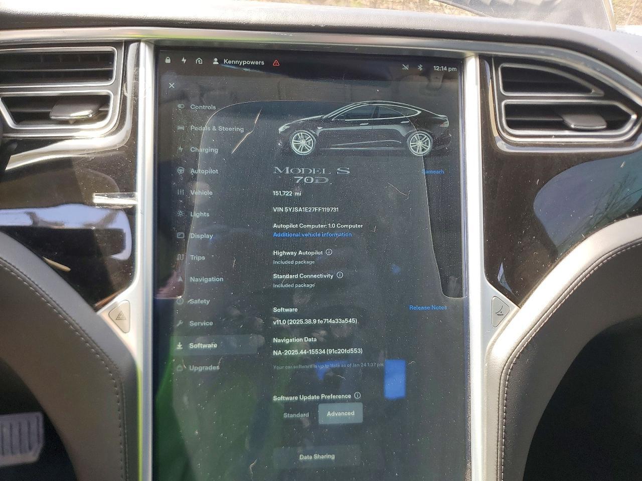 2015 TESLA MODEL S — Фото 9 из 12