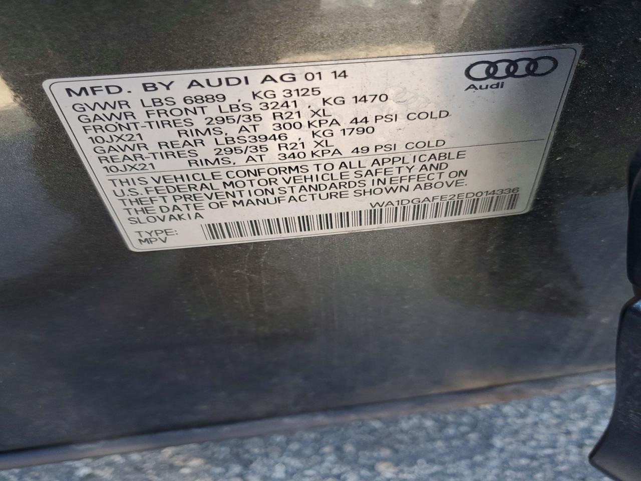 2014 AUDI Q7 PRESTIGE — Фото 13 из 13