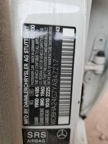 WDBHA24G7YA847217 2000 MERCEDES-BENZ C photo no. 12