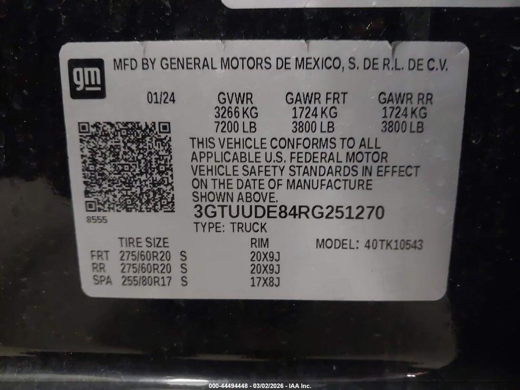 3GTUUDE84RG251270 2024 GMC SIERRA 1500 photo no. 9