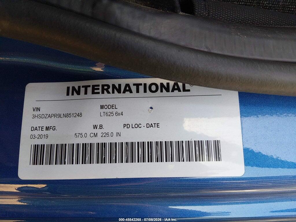 3HSDZAPR9LN851248 2020 INTERNATIONAL LT photo no. 8