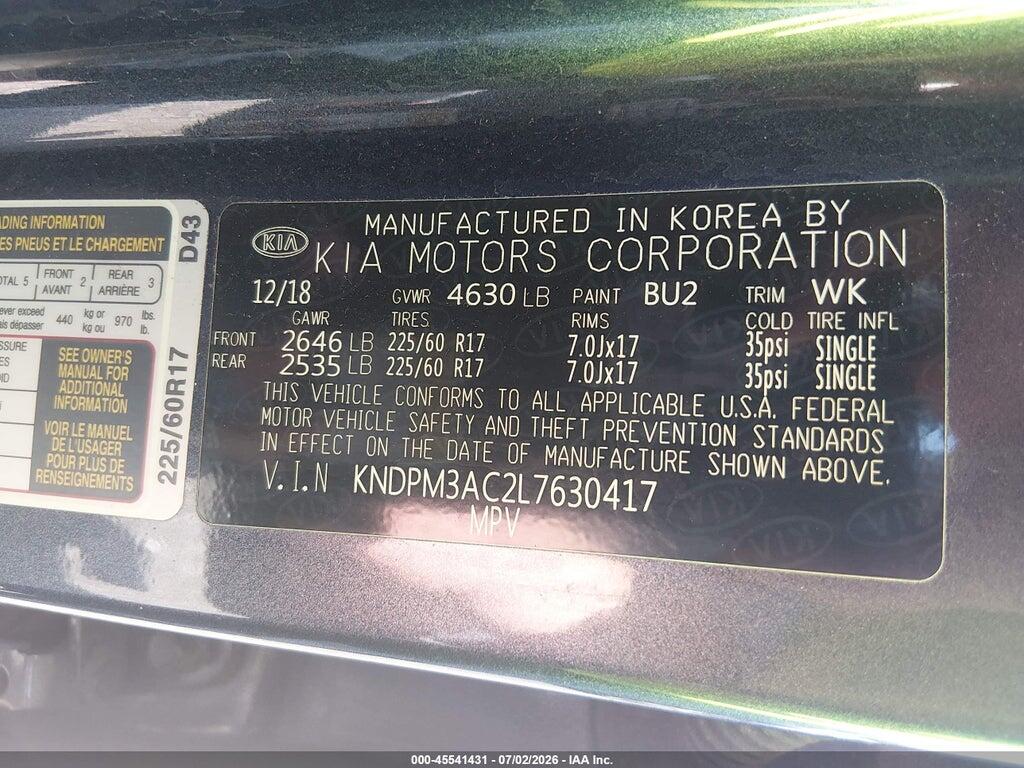 KNDPM3AC2L7630417 2020 KIA SPORTAGE photo no. 9