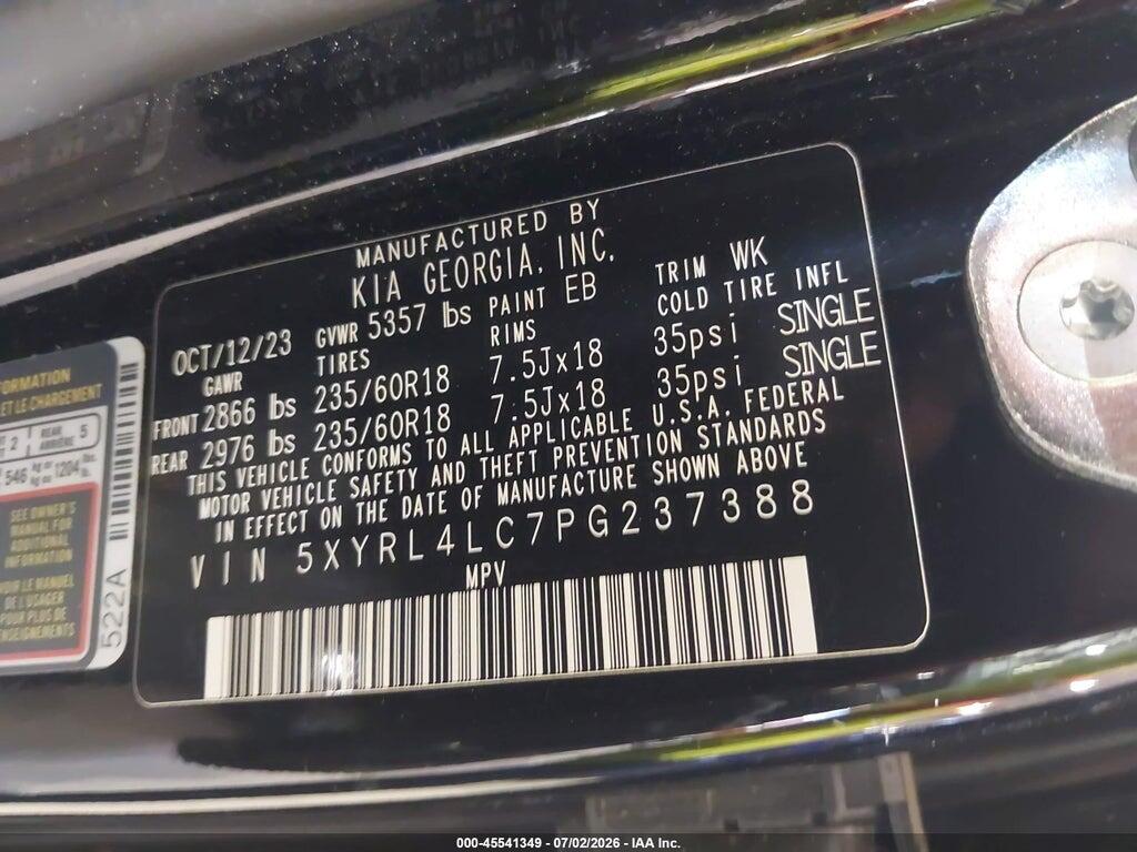 5XYRL4LC7PG237388 2023 KIA SORENTO photo no. 9