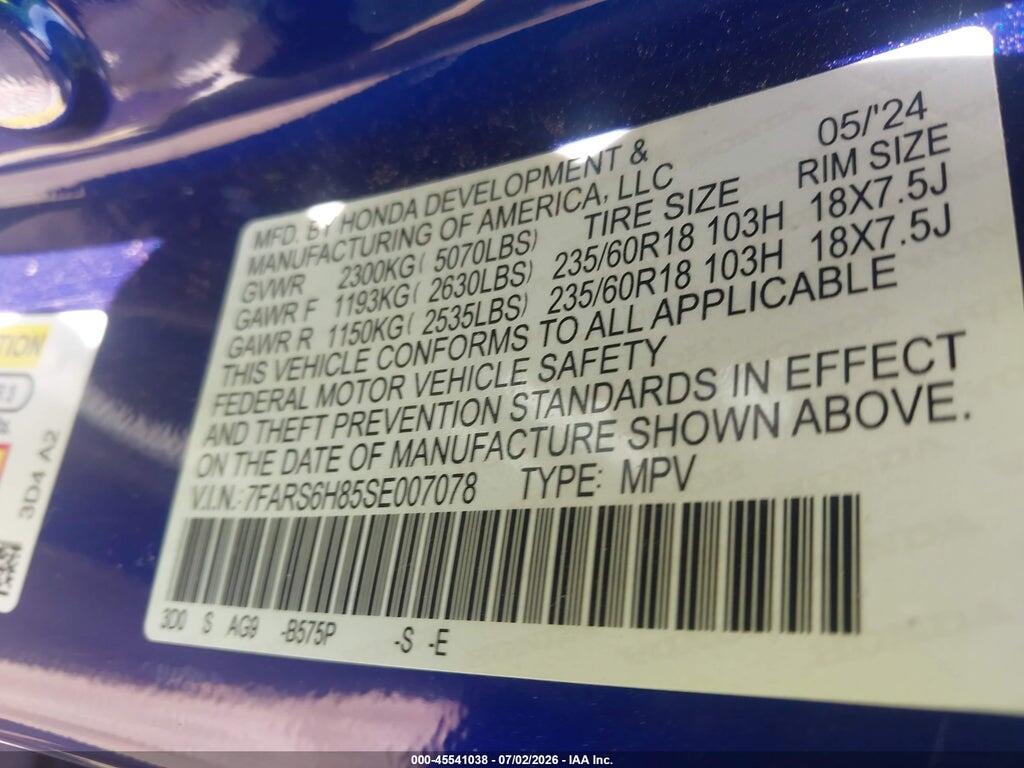 7FARS6H85SE007078 2025 HONDA CR-V HYBRID photo no. 9