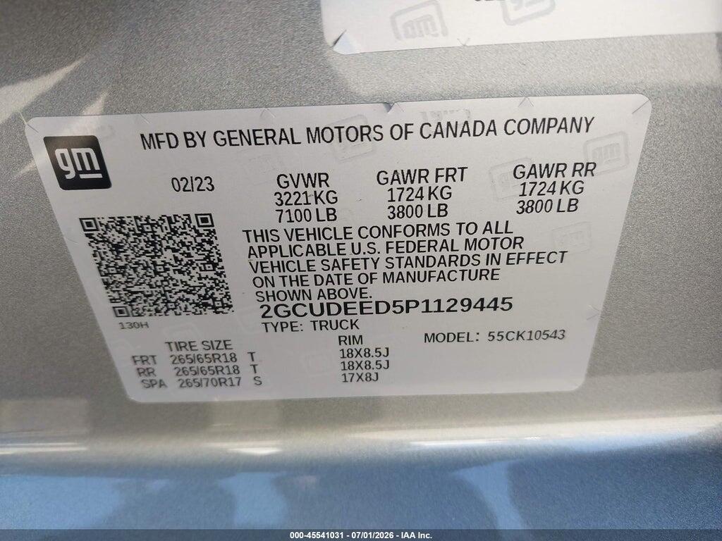 2GCUDEED5P1129445 2023 CHEVROLET SILVERADO 1500 photo no. 9