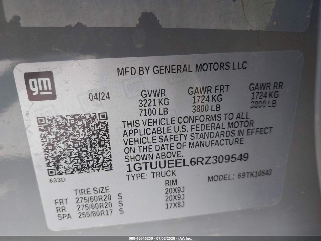 1GTUUEEL6RZ309549 2024 GMC SIERRA photo no. 9