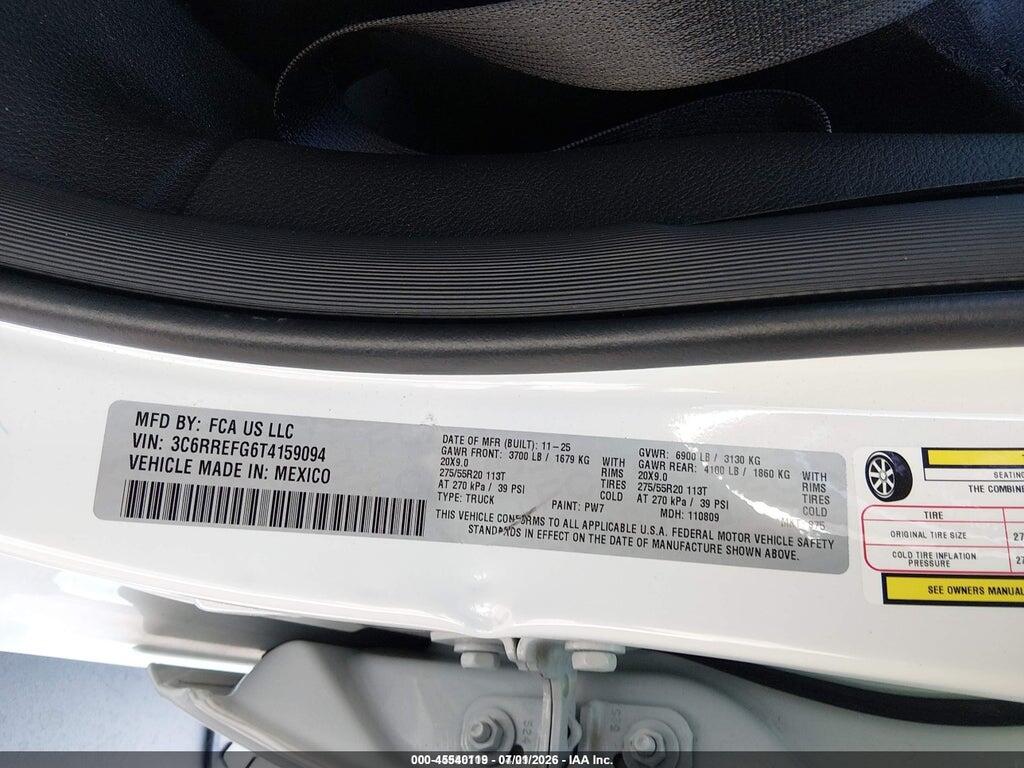 3C6RREFG6T4159094 2026 RAM 1500 photo no. 9