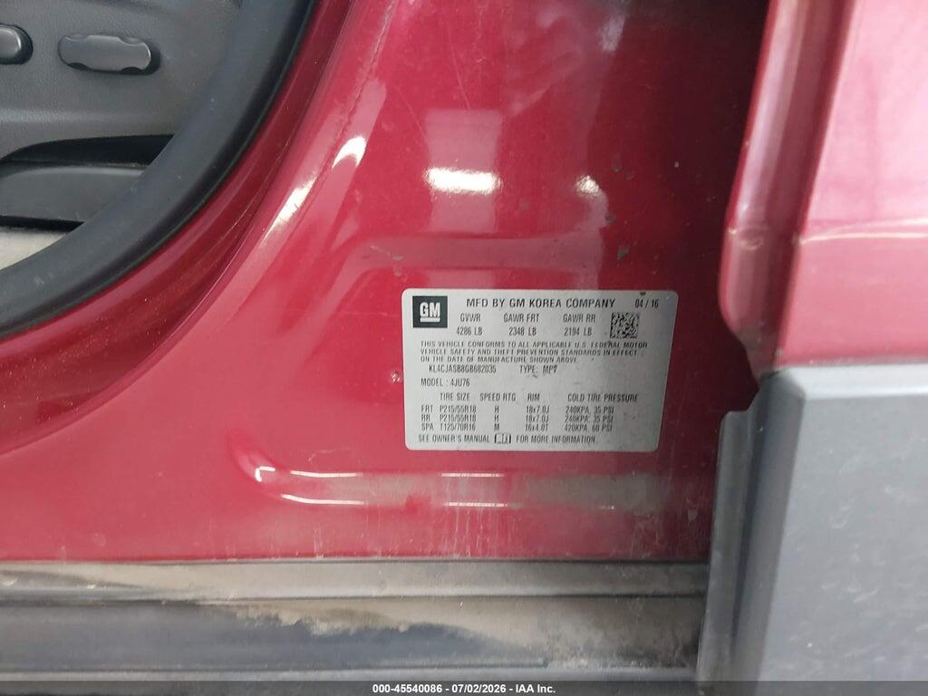 KL4CJASB8GB682035 2016 BUICK ENCORE photo no. 9
