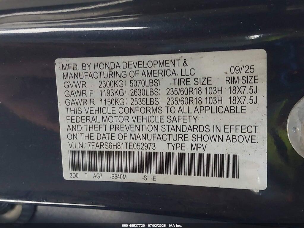 7FARS6H81TE052973 2026 HONDA CR-V HYBRID photo no. 9